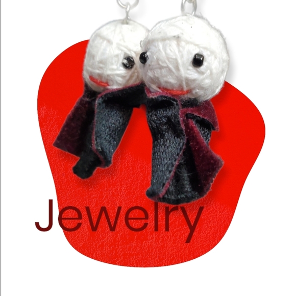 Little Voodoo Doll Man Vampire Guy Pair of Earrings - Picture 7 of 12